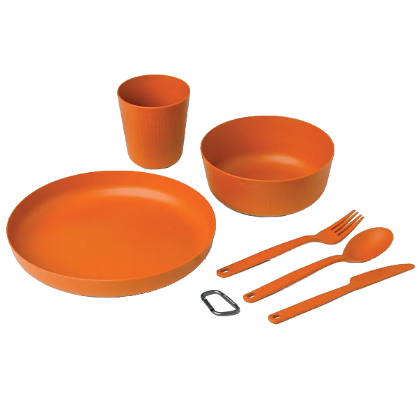 Набір посуду Sea to Summit Camp Dinnerware Set w/ Mesh Sack - 6 Piece, Burnt Orange. Фото 2