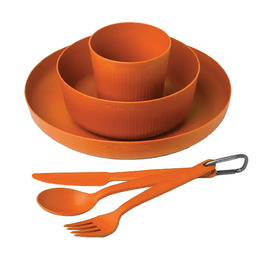 Набір посуду Sea to Summit Camp Dinnerware Set w/ Mesh Sack - 6 Piece, Burnt Orange