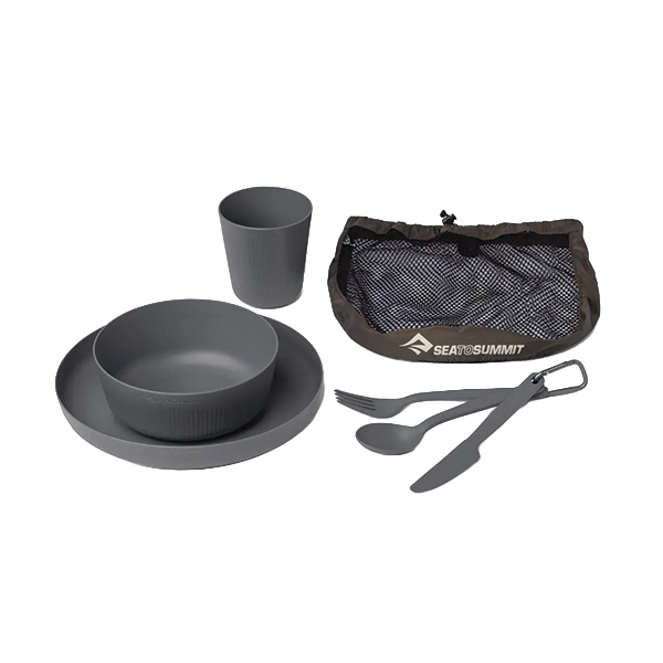 Набір посуду Sea to Summit Camp Dinnerware Set w/ Mesh Sack - 6 Piece,Charcoal . Фото 3