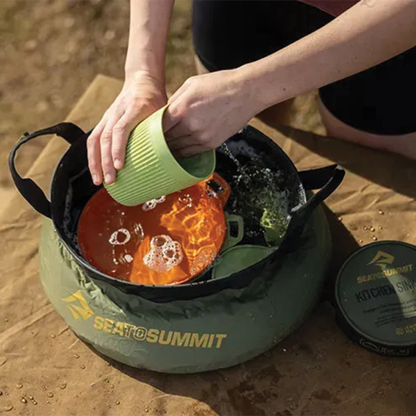 Мийка Sea to Summit Kitchen Sink, Burnt Olive, 10 л. Фото 7