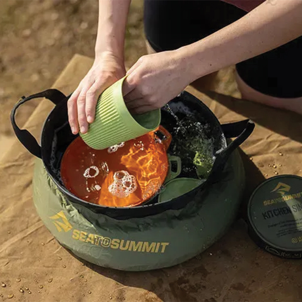 Мийка Sea to Summit Kitchen Sink, Burnt Olive, 20 л. Фото 7