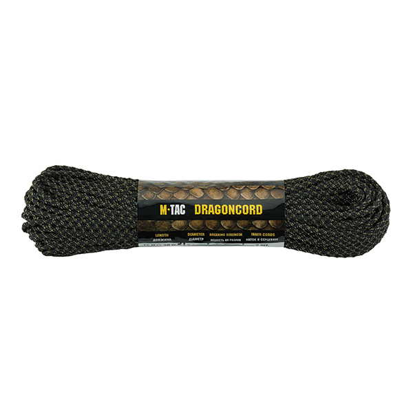 M-Tac паракорд Dragon Cord 30m Black/Ranger Green