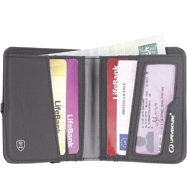 Lifeventure гаманець Recycled RFID Compact Wallet grey. Фото 4