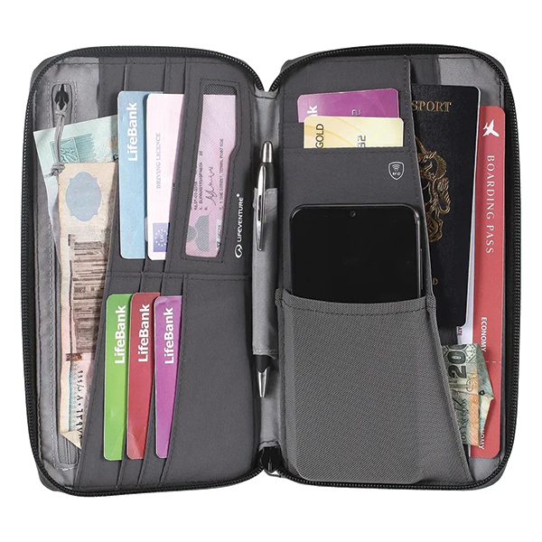 Lifeventure гаманець Recycled RFID Travel Wallet grey. Фото 4