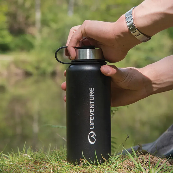 Lifeventure термофляга Stainless Steel Flask 1 L black. Фото 3