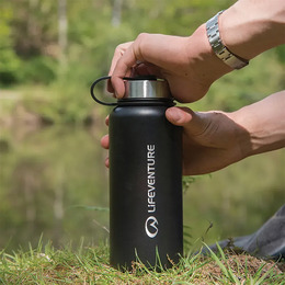 Lifeventure термофляга Stainless Steel Flask 1 L black. Фото 3