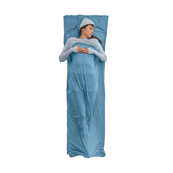 Вкладиш в спальник Sea to Summit Breeze Lightweight Liner, Rectangular w/ Pillow Sleeve 198 см, Cendre Blue. Фото 2