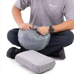 Надувна подушка Sea to Summit Aeros Down Pillow, 12x42x28см, Neutral Grey . Фото 6