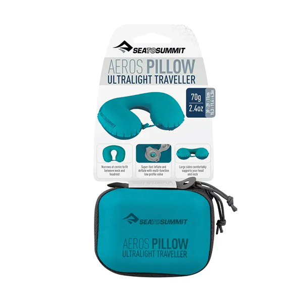 Надувна подушка Aeros Ultralight Pillow Traveller, 11х39х29см, Aqua від Sea to Summit . Фото 4