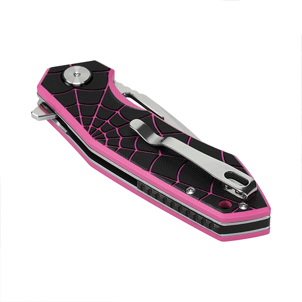 M-Tac ніж складний Type 12 Spider Web Black/Pink/Steel. Фото 7