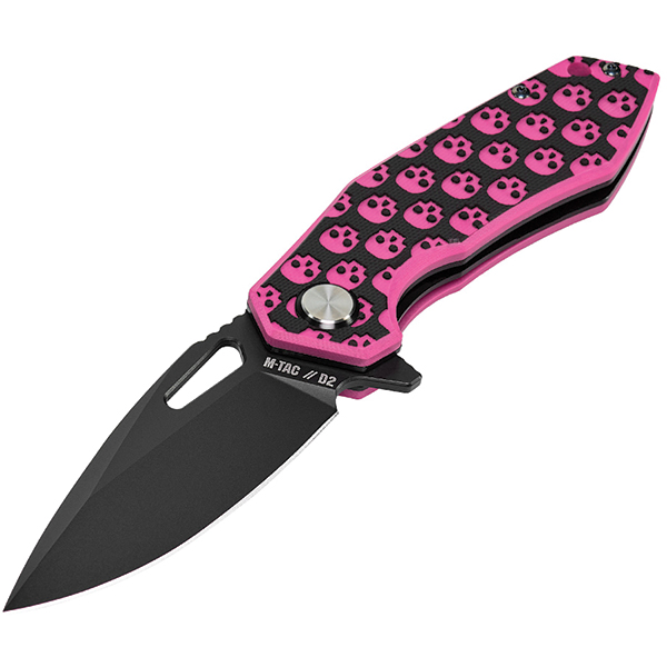 M-Tac ніж складний Type 12 Skull Black/Pink