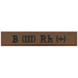 Група крові НГУ B(III) +  130*25 мм Койот