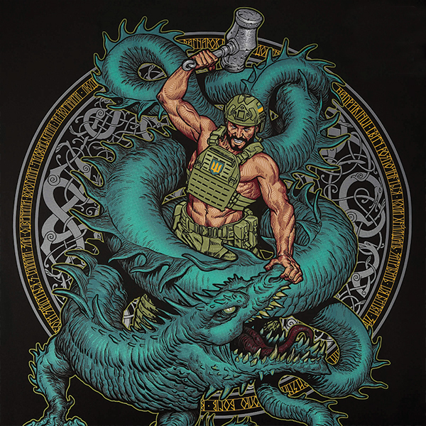 M-Tac банер Ragnarok 900x1300 Black. Фото 2