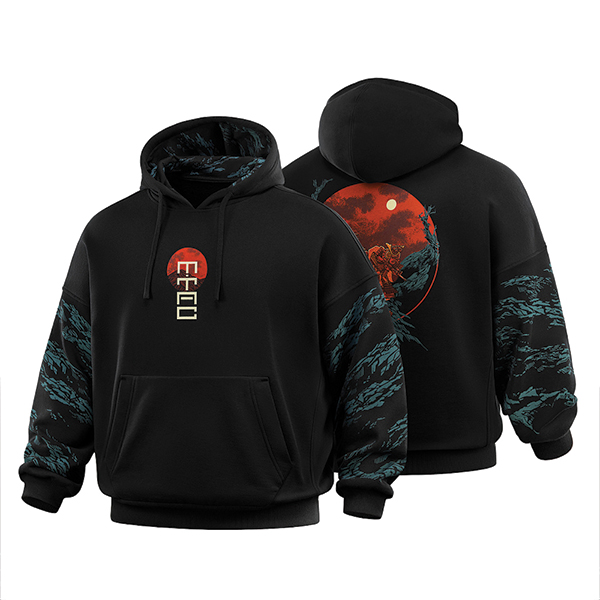 M-Tac кофта Hoodie Two samurai Oversize Cotton Hard Black