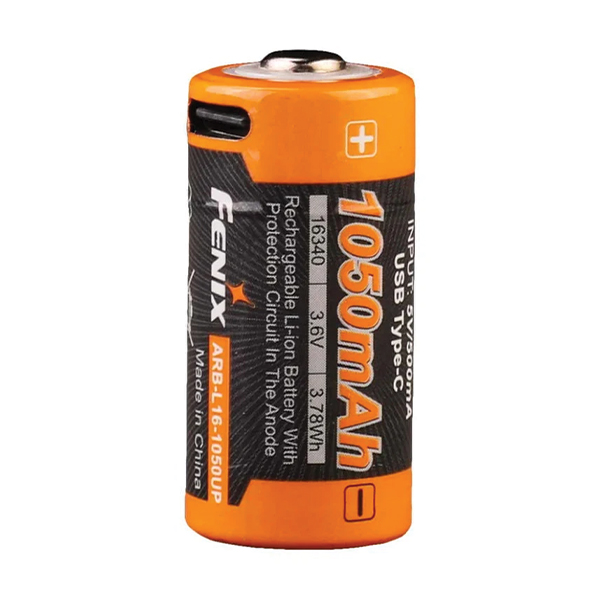 Акумулятор 16340 Fenix (1050 mAh) Type-C