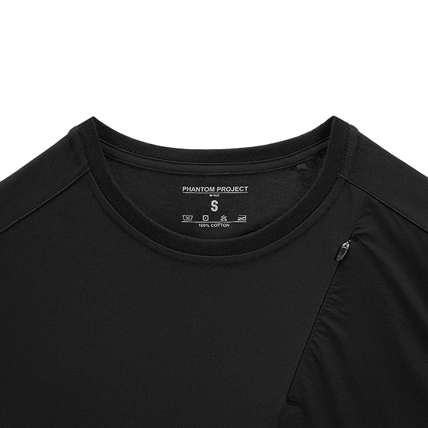 Phantom Project/M-Tac футболка Long Zipper combo Cotton Nylon Black. Фото 5