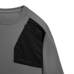Phantom Project/M-Tac футболка Long Zipper combo Cotton Nylon Light Grey. Фото 3