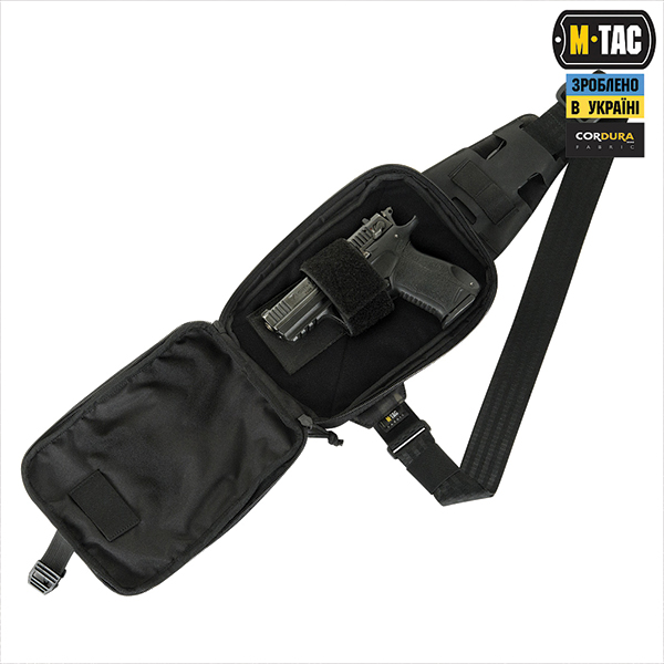 M-Tac сумка Sling Pistol Bag Elite Hex з липучкою Multicam Black/Black. Фото 3