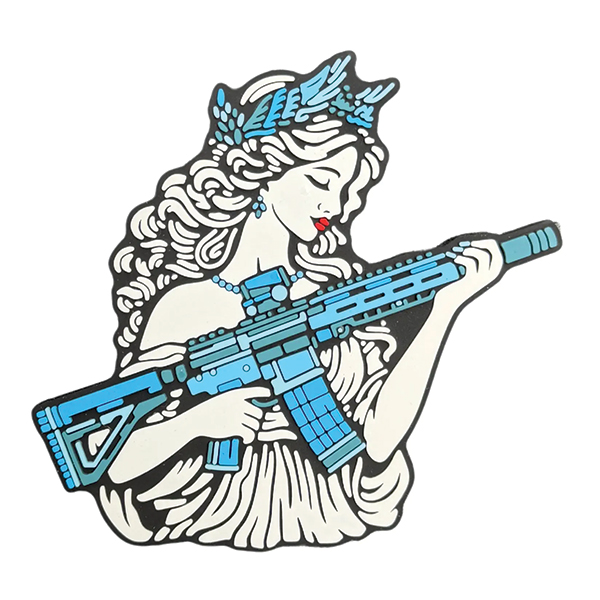 ПВХ патч  «ДІВЧИНА АФІНА» blue