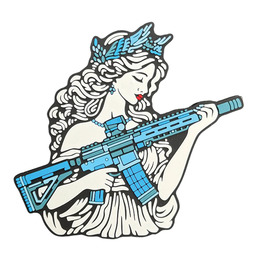 ПВХ патч  «ДІВЧИНА АФІНА» blue