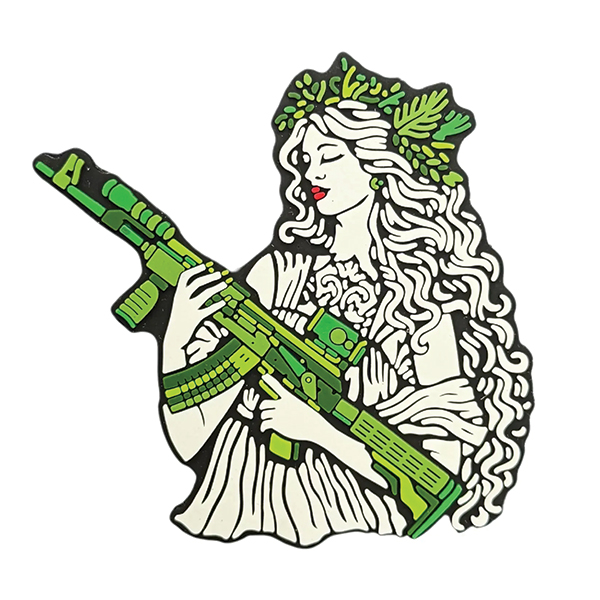 ПВХ патч  «ДІВЧИНА АФІНА» green
