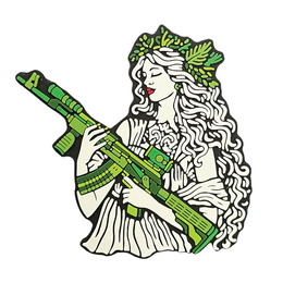 ПВХ патч  «ДІВЧИНА АФІНА» green