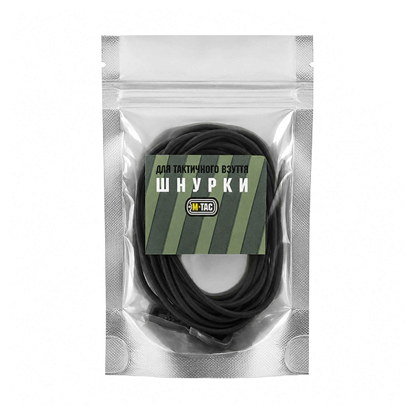 M-Tac шнурки Elastic Shoelaces Black 120 см. Фото 5