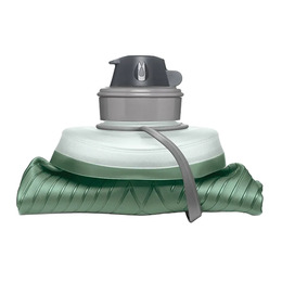 М'яка пляшка HydraPak Flux™ 1L Ultra-Light Reusable Bottle Sage Green. Фото 4