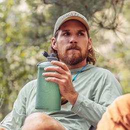 М'яка пляшка HydraPak Flux™ 1L Ultra-Light Reusable Bottle Sage Green. Фото 5