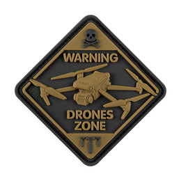 M-Tac нашивка Drones Zone PVC Black/Coyote
