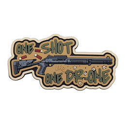ПВХ патч «ONE SHOT ONE DRONE» койот