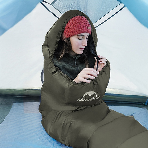Спальник з капюшоном Naturehike CNK2300SD014 MJ600 Січ, зелений. Фото 2