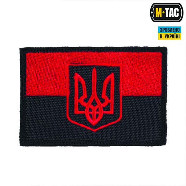 M-Tac нашивка прапор червоно-чорний з гербом