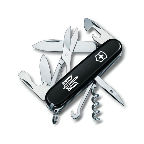 Ніж мультифункціональний 91мм/14 Victorinox Climber Red Ukraine Тризуб ОУН 