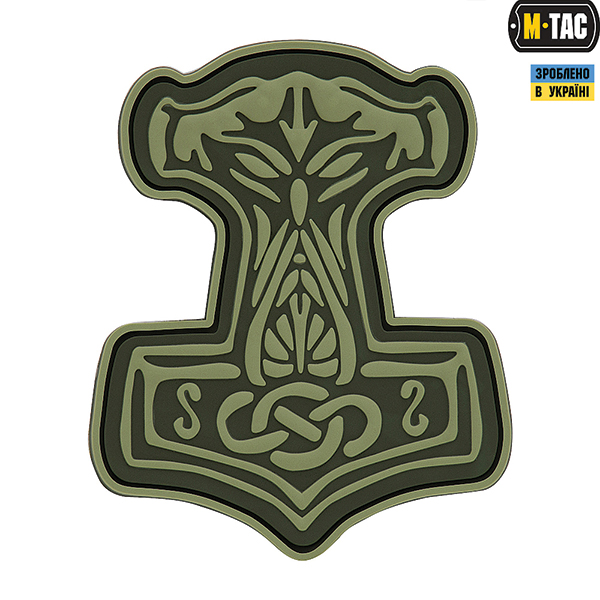 M-Tac нашивка Молот Тора PVC Olive	