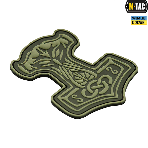 M-Tac нашивка Молот Тора PVC Olive	. Фото 2