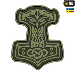 M-Tac нашивка Молот Тора PVC Olive	