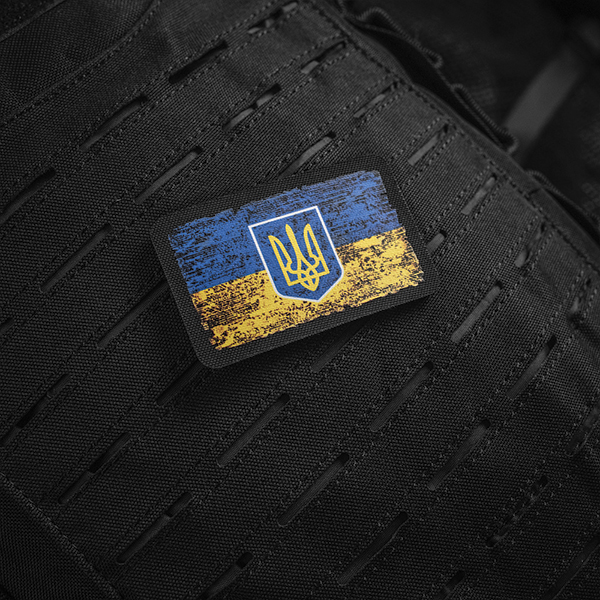 M-Tac нашивка прапор України з гербом вінтаж (80х50 мм) Black	. Фото 4