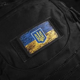 M-Tac нашивка прапор України з гербом вінтаж (80х50 мм) Black	. Фото 5
