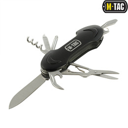 M-Tac ніж складний малий (7 інструм.) Steel/Black