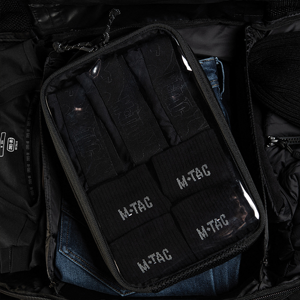 M-Tac органайзер утилітарний прозорий Elite Large (30х19 см) Black. Фото 7