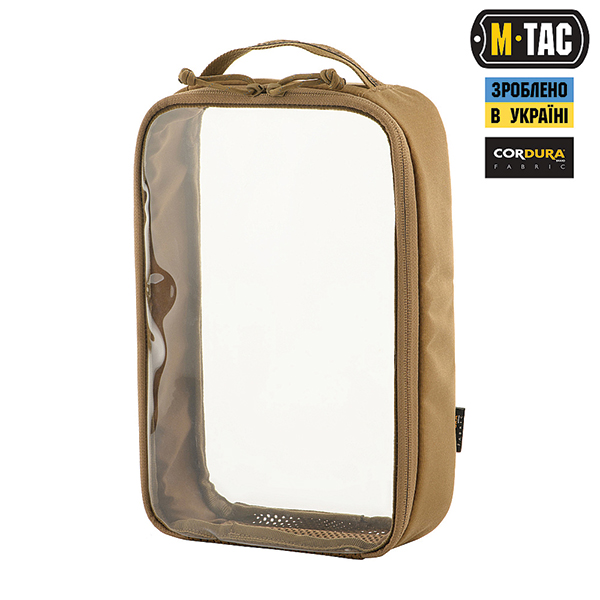 M-Tac органайзер утилітарний прозорий  Elite Large (30х19 см) Coyote