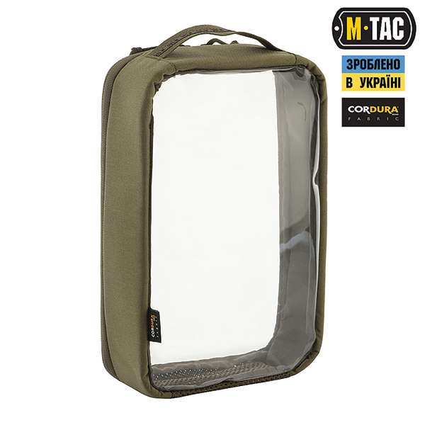 M-Tac органайзер утилітарний прозорий Elite Large (30х19 см) Ranger Green. Фото 3