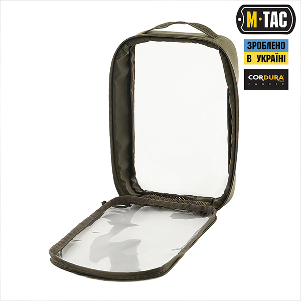 M-Tac органайзер утилітарний прозорий Elite Large (30х19 см) Ranger Green. Фото 5