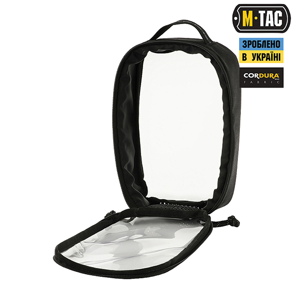 M-Tac органайзер утилітарний прозорий Elite Small (22х14 см) Black. Фото 5