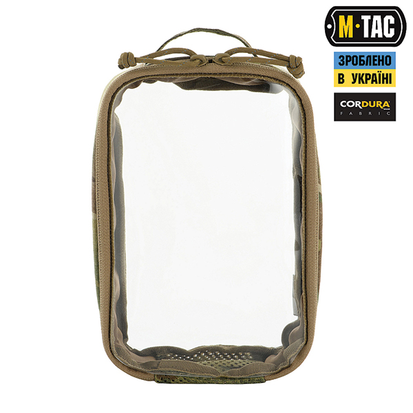 M-Tac органайзер утилітарний прозорий Elite Small (22х14 см) Multicam. Фото 2