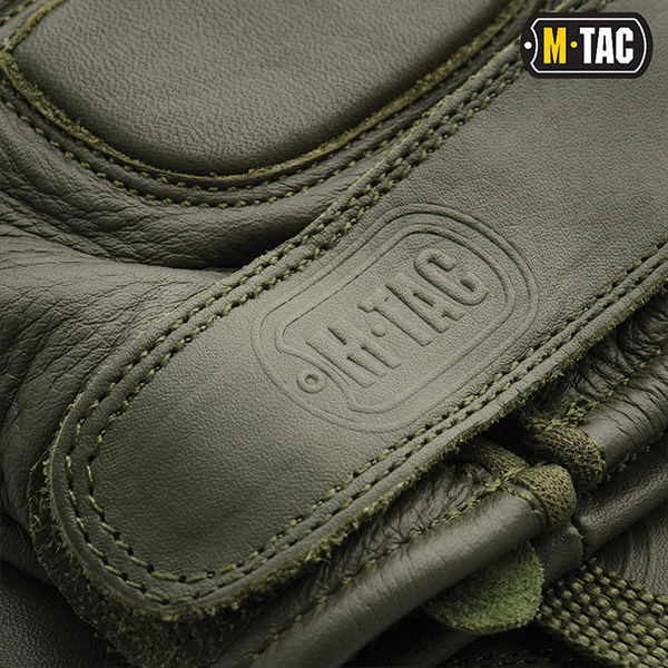 M-Tac рукавички безпалі шкіряні Assault Tactical Mk.1 Olive. Фото 4