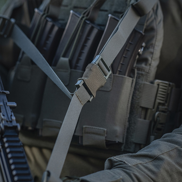 M-Tac ремінь збройовий трьохточковий Ranger Green. Фото 3