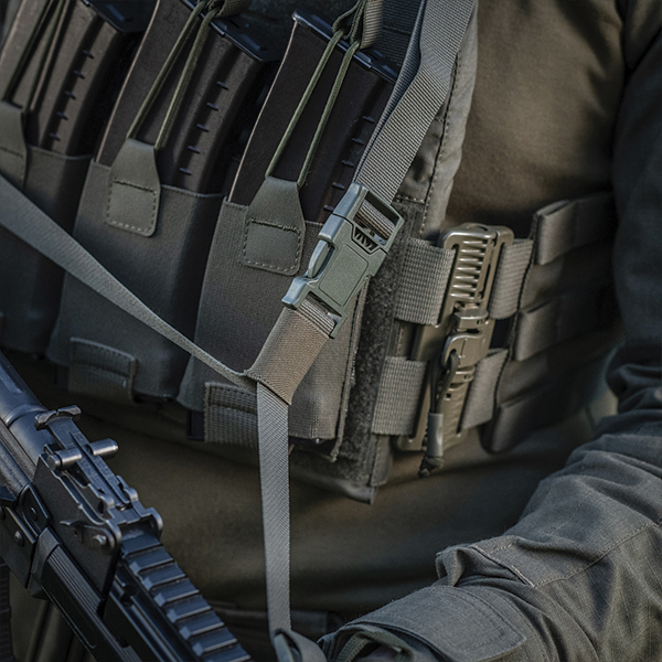 M-Tac ремінь збройовий трьохточковий Ranger Green. Фото 8