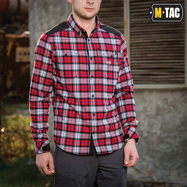M-Tac сорочка Redneck Cotton Shirt Red. Фото 16